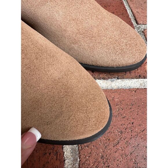 Jack Rogers $149 Pippa Suede Bootie ankle boots oak 9.5 NEW - Picture 12 of 12